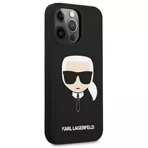 Karl Lagerfeld Liquid Silicone Karl Head NFT iPhone 13 Pro Max tok fekete