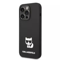 karl lagerfeld choupette szilikon iphone 14 pro max fekete telefon tok  KLHCP14XSNCHBCK