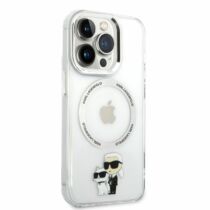 Karl Lagerfeld IML Karl and Choupette NFT iPhone 14 Pro tok  MagSafe átlátszó  KLHMP14LHNKCIT