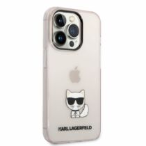 Karl Lagerfeld IML Choupette NFT iPhone 14 Pro tok pink átlátszó KLHCP14LCTTRI