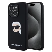 Karl Lagerfeld Liquid Silicone Karl Head MagSafe iPhone 15 tok (fekete) 01