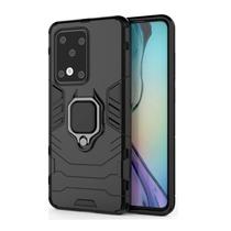 Samsung S21 Plus Armor Defender Ring fekete színű mágneses műanyag tok