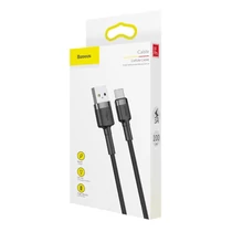 Baseus Cafule USB - Type-C szövetes adat- és töltőkábel 3A 0,5m (fekete)