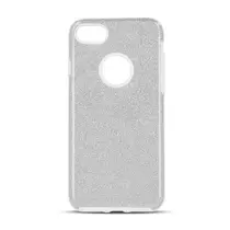 Apple iPhone X / XS Shining Glitter szilikon tok (ezüst)