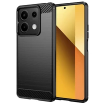 Redmi note 13 Carbon szilikon vastag tok szálcsiszolt fekete