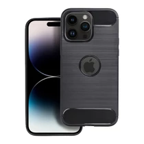 iPhone 14 Pro Carbon karbonmintás szilikon tok (fekete)