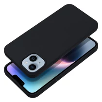 iPhone 14 matt szilikon tok (fekete)