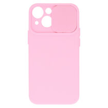 Apple iPhone 13 Mini Camshield Világos Pink színű Kameravédő szilikon tok