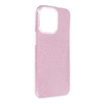iPhone 14 Shining Glitter szilikon tok (rózsaszín)