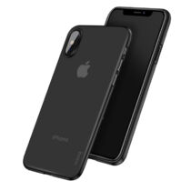 Apple iPhone X / XS Hoco Thin Series Frosted Ultra Vékony Fekete Szilikon Tok