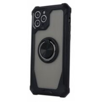 Apple iPhone 12 Pro Max Defender Grip fekete színű keretes átlátszó műanyag tok