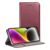 Smart magnetic oldalra nyitható könyvtok Samsung A35 burgundi