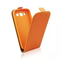 Apple iPhone 5 / 5S / SE Flexi Narancssárga színű lefelé nyíló tok
