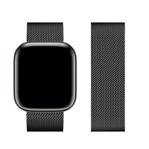 Forcell Milanese Loop - Apple Watch 42/44/45/49mm mágneses fém szíj fekete