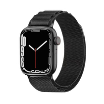 Apple Watch szövet óraszíj akasztóval fekete