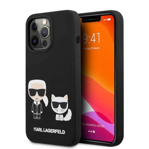 karl lagerfeld karl choupette szilikon iphone 13 pro fekete telefon tok