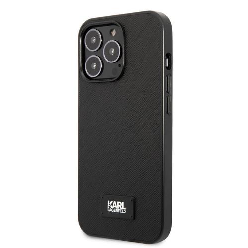 karl lagerfeld saffiano iphone 13 pro fekete telefon tok