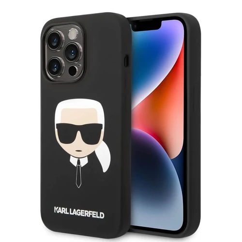 karl lagerfeld karl head szilikon iphone 14 pro fekete telefon tok