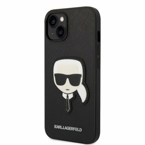 Apple iPhone 14 Pro Karl Lagerfeld Hátlapvédő Tok Fekete (KLHCP14LSAPKHK)