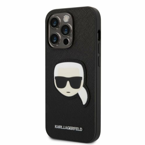 Apple iPhone 14 Pro Max Karl Lagerfeld Hátlapvédő Tok Fekete (KLHCP14XSAPKHK)