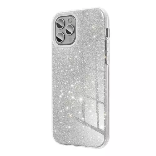 Shining Glitter szilikon tok iPhone 15 Plus (ezüst)