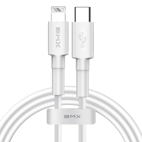 Baseus BMX Mini White adatkábel Type C - Lightning MFI engedélyes PD 18W 1,2m fehér