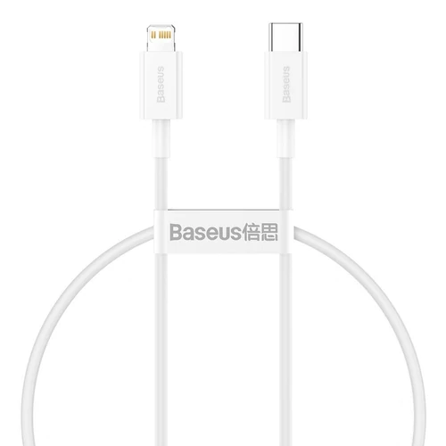 Baseus Superior Series Cable Type-C - Lightning adatkábel PD 20W 25cm fehér
