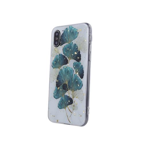 Apple iPhone 12 / 12 Pro Gold Glam átlátszó Levél mintás szilikon tok