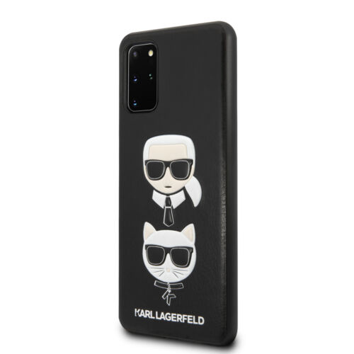 Samsung S20 Plus Karl Lagerfeld Hátlapvédő tok fekete (KLHCS67KICKC)