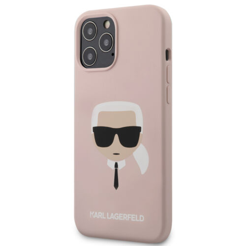 Apple iPhone 12 / 12 Pro Karl Lagerfeld Hátlapvédő tok Rózsaszín (KLHCP12MSLKHLP)