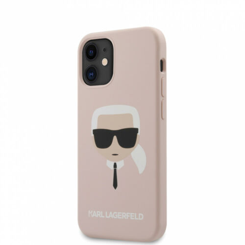 Apple iPhone 12 Mini Karl Lagerfeld Hátlapvédő tok Rózsaszín (KLHCP12SSLKHLP)