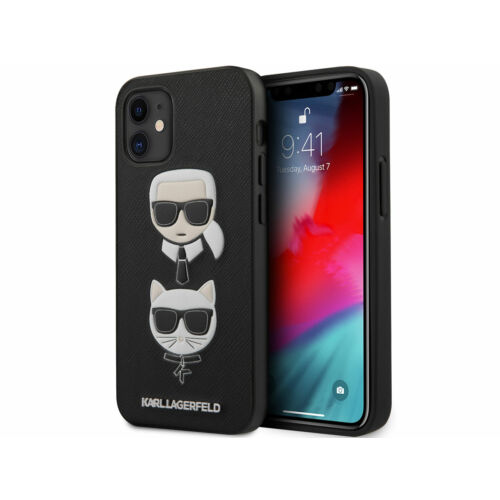 Apple iPhone 12 Mini Karl Lagerfeld Hátlapvédő Tok Fekete (KLHCP12SSAKICKCBK)