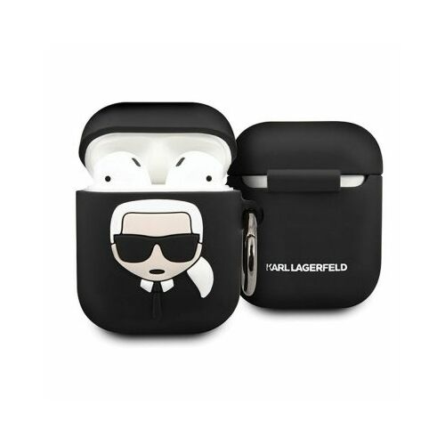 Karl Lagerfeld Karl Head Airpods 1 & 2 szilikon tok (fekete)