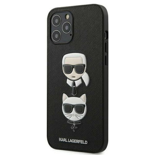Apple iPhone 12 Pro Max Karl Lagerfeld Hátlapvédő tok fekete (KLHCP12LSAKICKCBK)