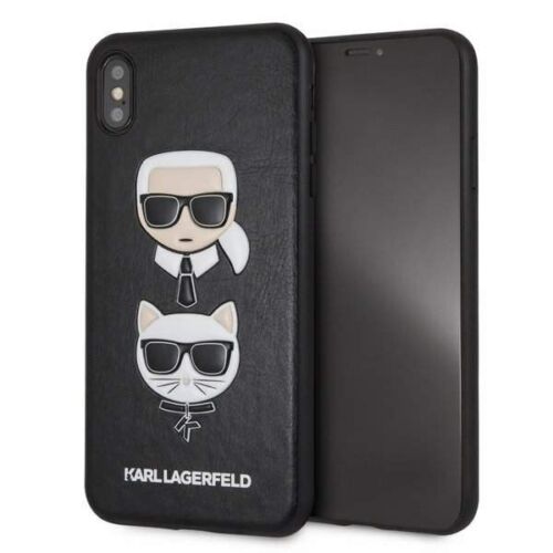 Apple iPhone XS Max Karl Lagerfeld Hátlapvédő Tok Fekete (KLHCI65KICKC)