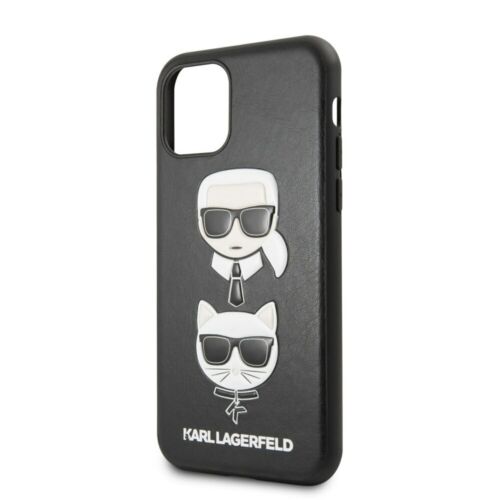 Apple iPhone 11 Karl Lagerfeld Hátlapvédő Tok Fekete (KLHCN61KICKC)