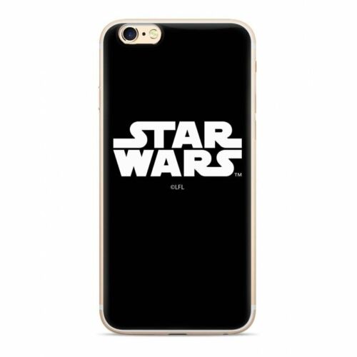 Apple iPhone 6 / 6S Star Wars Logó Mintás Szilikon Tok Fekete / Króm