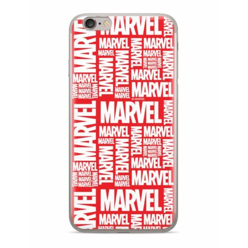 Apple iPhone X / XS Marvel 003 Mintás Szilikon Tok Piros / Króm