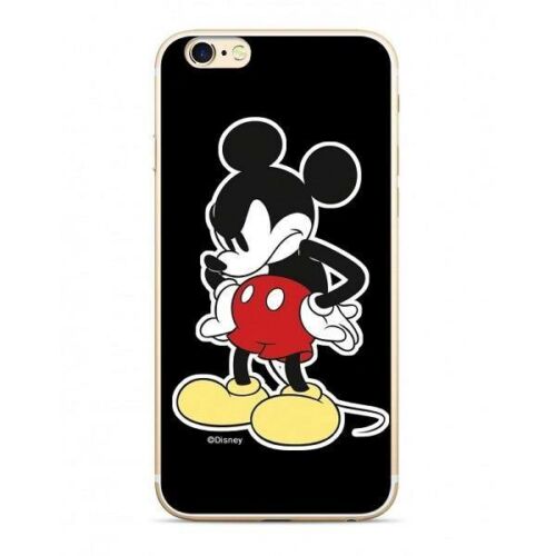 Apple iPhone 11 Disney Mickey Mouse Mintás Szilikon Tok Üveg Hátlappal Fekete