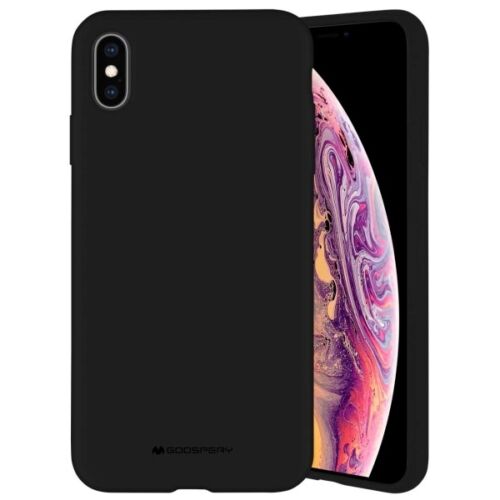 Apple iPhone 7 / 8 / SE 2020 Mercury Silicone Matt Fekete Színű Szilikon Tok Prémium Minőség