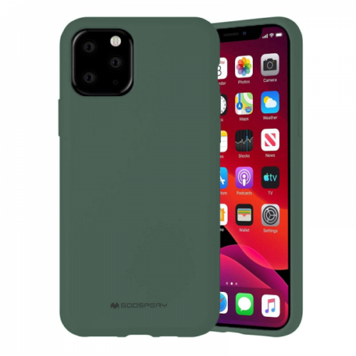 Apple iPhone 12 Pro Max Mercury Silicone Matt Zöld Színű Szilikon Tok Prémium Minőség