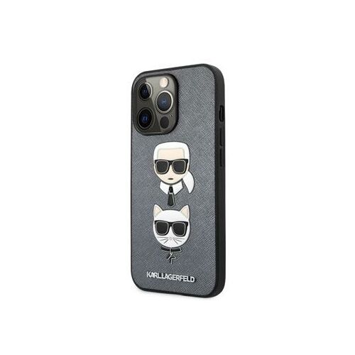 Apple iPhone 13 Pro Karl Lagerfeld Hátlapvédő Tok Szürke (KLHCP13LSAKICKCSL)