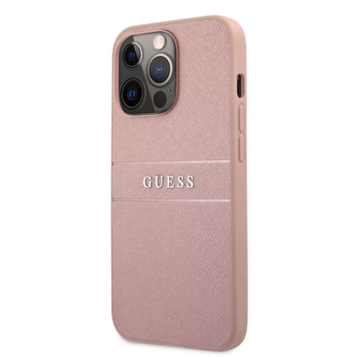 Apple iPhone 13 Pro Guess Hátlapvédő Tok Rózsaszín (GUHCP13LPSASBPI)