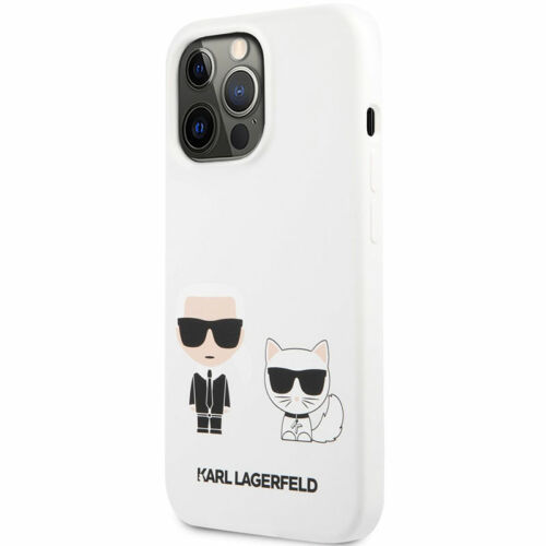 Apple iPhone 13 Pro Karl Lagerfeld Hátlapvédő Tok Fehér (KLHCP13LSSKCW)