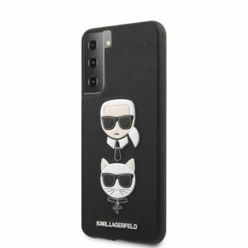 Samsung S21 Plus Karl Lagerfeld Hátlapvédő tok fekete (KLHCS21MSAKICKCBK)