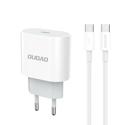 Dudao A14EUC hálózati töltő adapter 20w + Type-C kábel 1m (fehér)