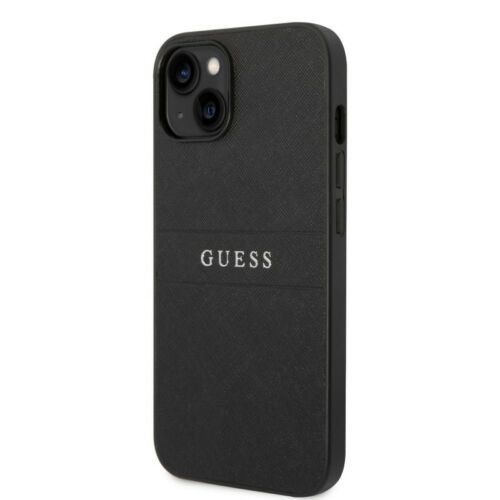 Guess Leather Saffiano iPhone 14 Plus tok fekete GUHCP14MPSASBBK