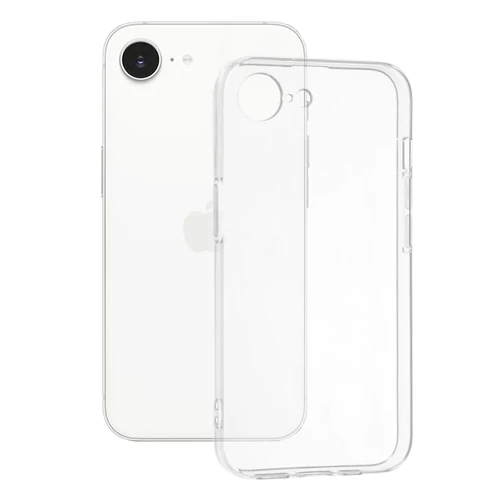 iPhone 16e Clear 2mm vastag szilikon tok kameravédővel átlátszó