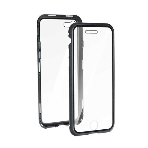 Samsung S21 Ultra Magnetic 360°-os Átlátszó Tok Fekete Kerettel