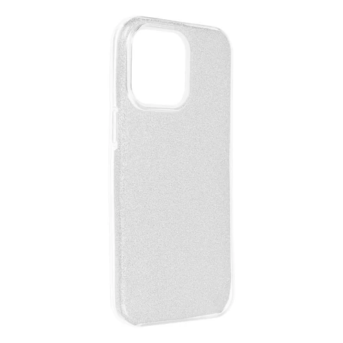 iPhone 14 Shining Glitter szilikon tok (ezüst)